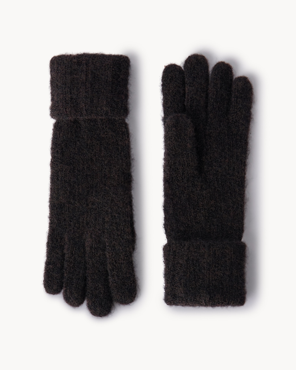 image 1 of F&F Knitted Gloves in Chocolate