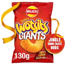 Walkers Wotsits Giants Flamin' Hot Sharing Bag Crisps 130g