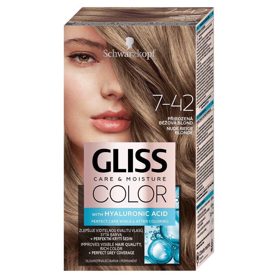 obrázok 1 z Schwarzkopf Gliss Color farba na vlasy Prirodzená Béžová Blond 7-42