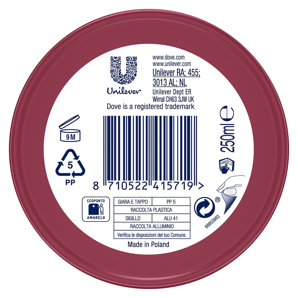 image 1 of Dove Pro Age Nourishing Body Care Body Butter 250Ml