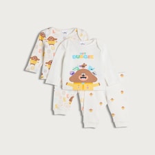 Hey Duggee 2-Pack Pure Cotton Pyjama Sets in White