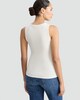 image 3 of F&F Cotton Blend Diamanté Embellished Vest in Cream