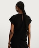 image 4 of F&F Draped Metal Detail Top in Black