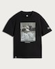 image 4 of 9 Peaks Pure Cotton Mountain Print Oversized T-Shirt in Black