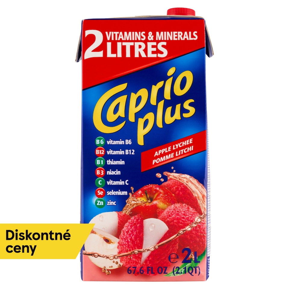 obrázok 1 z Caprio Plus Nesýtený nealkoholický nápoj s príchuťou jablka a liči 2 l