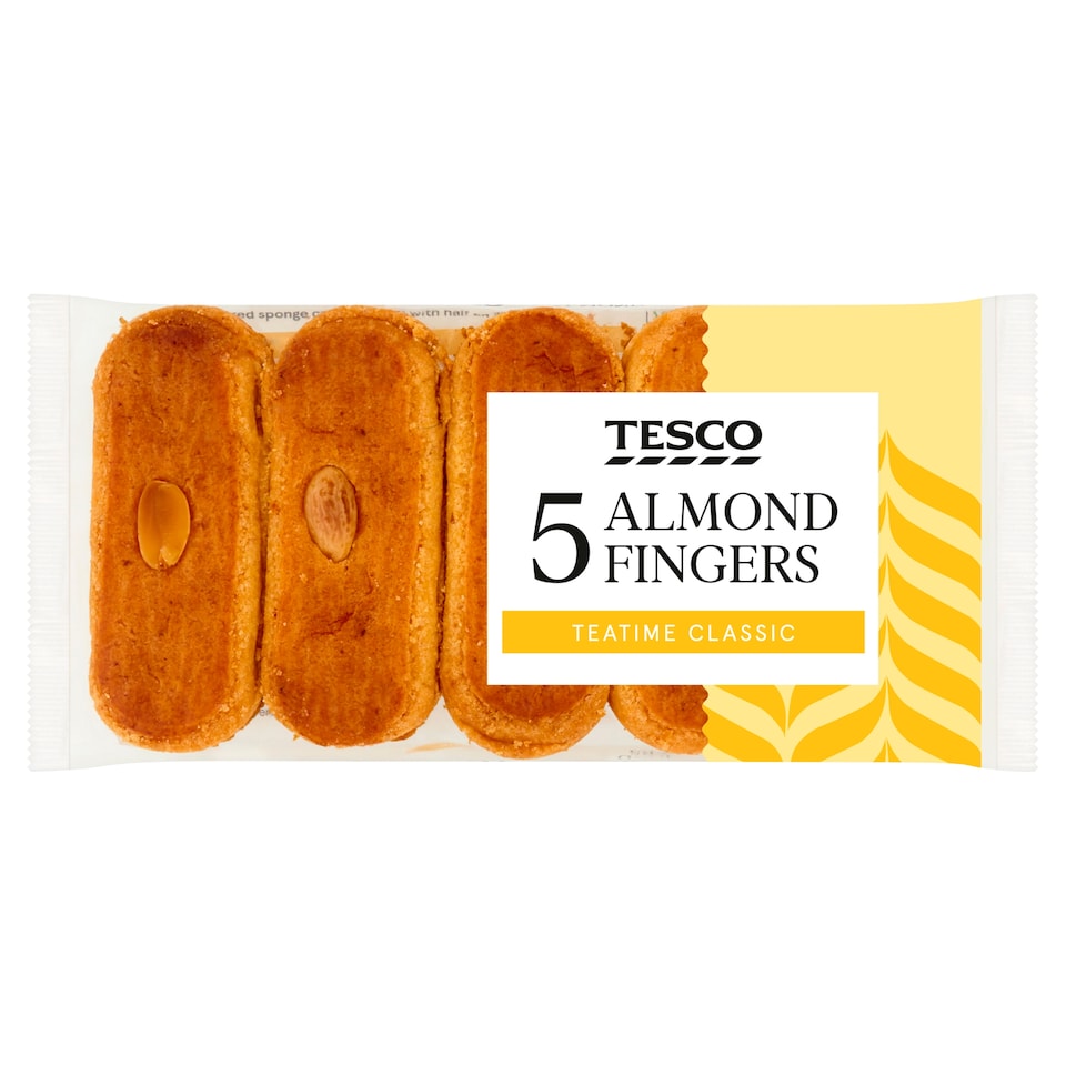 Tesco Almond Fingers Sponge Cakes 5 Pack