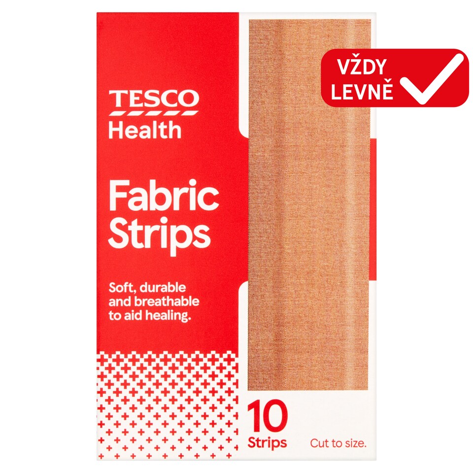 image 1 of Tesco Fabric Dressing Strips 10 cm x 6 cm 10 pcs