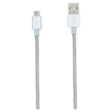 Tesco 1m Micro USB Braided Cable Grey