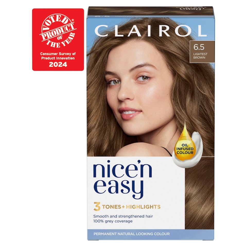 image 1 of Clairol Nice ‘N Easy Lightest Brown 6.5 Hair Dye