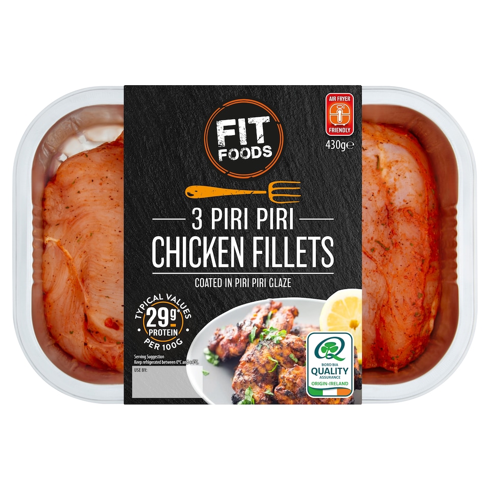 Fit Foods 3 Piri Piri Chicken Fillets 430G