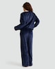 image 3 of Disney Stitch Just Chill Slogan Fleece Pyjamas in Blue