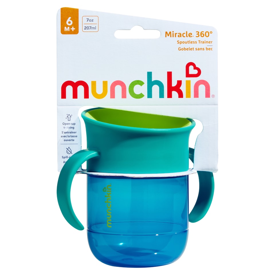 image 1 of Munchkin Miracle 360 Degree Spoutless Trainer Cup 6m+ 7oz 207ml.