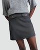 image 1 of F&F Ponte Houndstooth Mini Skirt in Grey