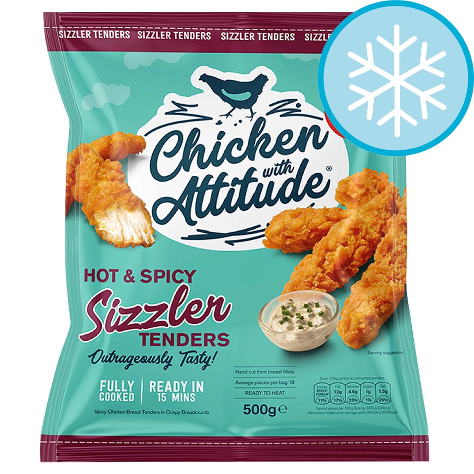 Chicken With Attitude Hot Spicy Sizzler Tenders 500G