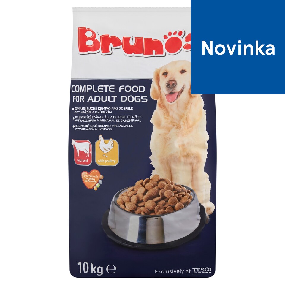 Brunos Complete Dry Food for Adult Dogs with Beef and Poultry 10 kg