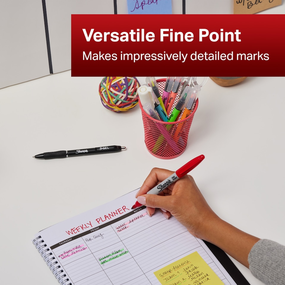 image 1 of Sharpie Permanent Markers, Fine Point, Assorted, 4 Count