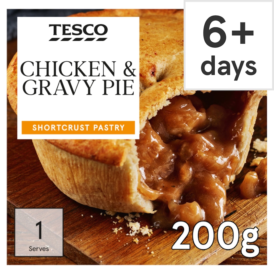 Tesco Chicken & Gravy Shortcrust Pie 200G