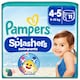 image 1 of Pampers Splasher Baby Shark Size 4-5 Swim Nappies 11 Pack