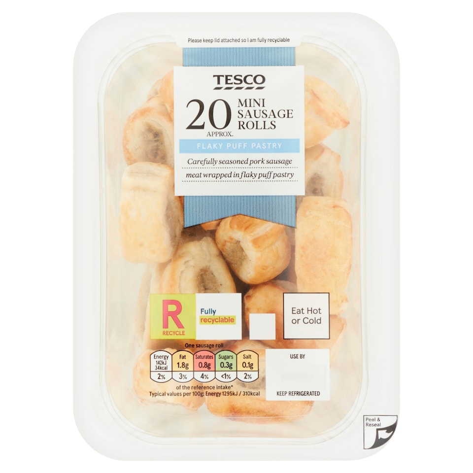 Tesco Mini Sausage Rolls 20 Pack 220g
