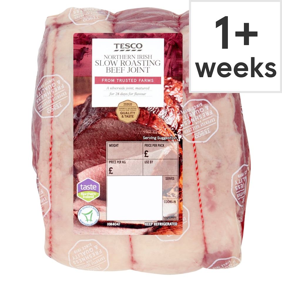 Tesco Northern Irish Slow Roasting Beef Joint 1Kg - 2.5Kg