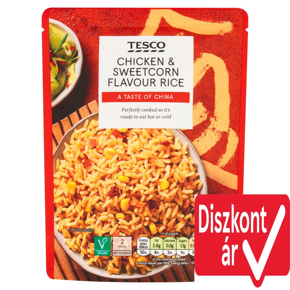 Tesco Chicken & Sweetcorn Flavour Rice 250 g