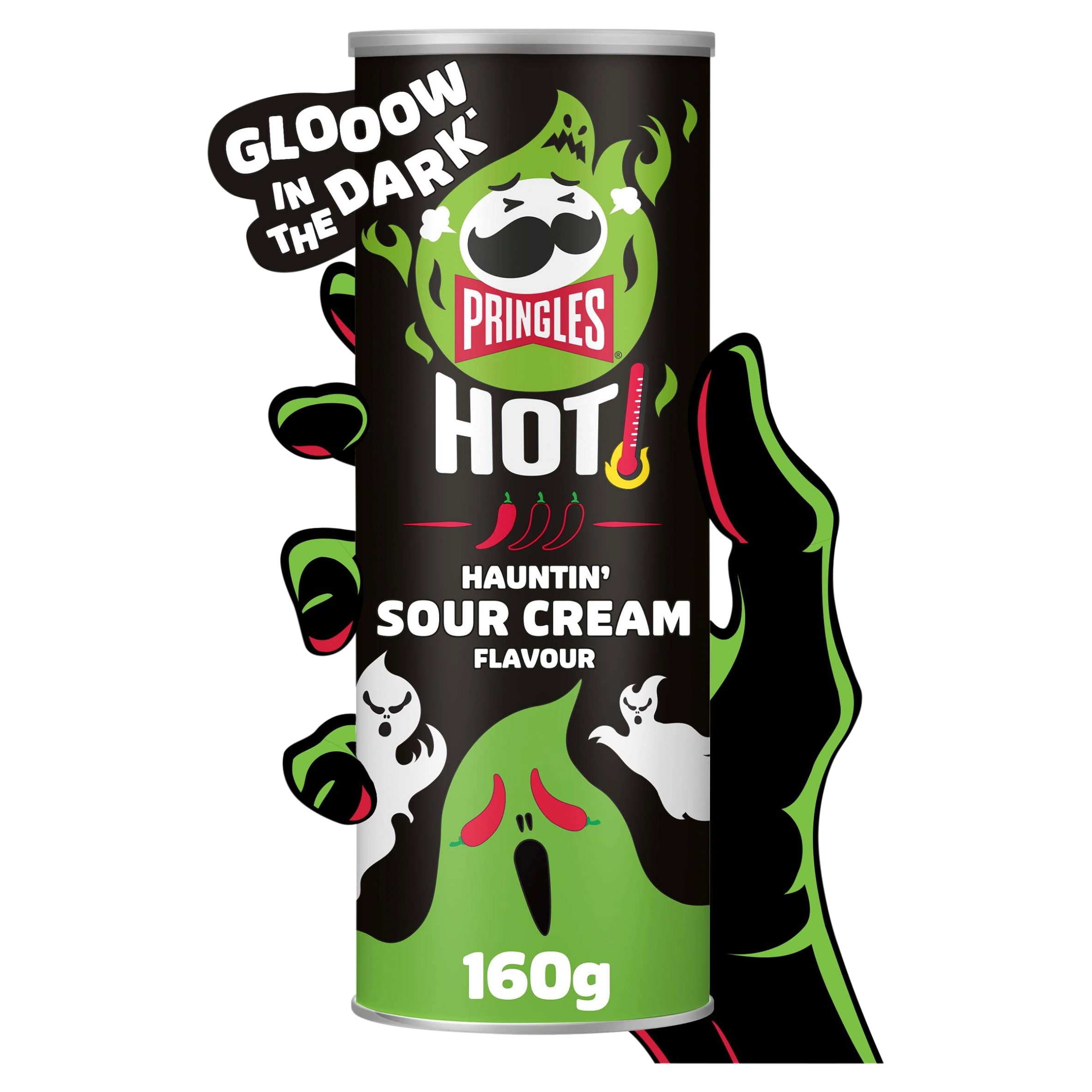 Pringles Halloween Hot Sour Cream Flavour Sharing Crisps 160g