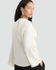 image 3 of F&F Satin Cowl Neck Blouse in Ivory