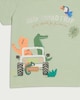 image 3 of F&F Baby 2-Piece Pure Cotton Rio Roadtrip T-Shirt and Shorts Set in Green