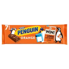 McVitie's Penguin Orange Chocolate Biscuit 7 Pack x 24.6g Multipack