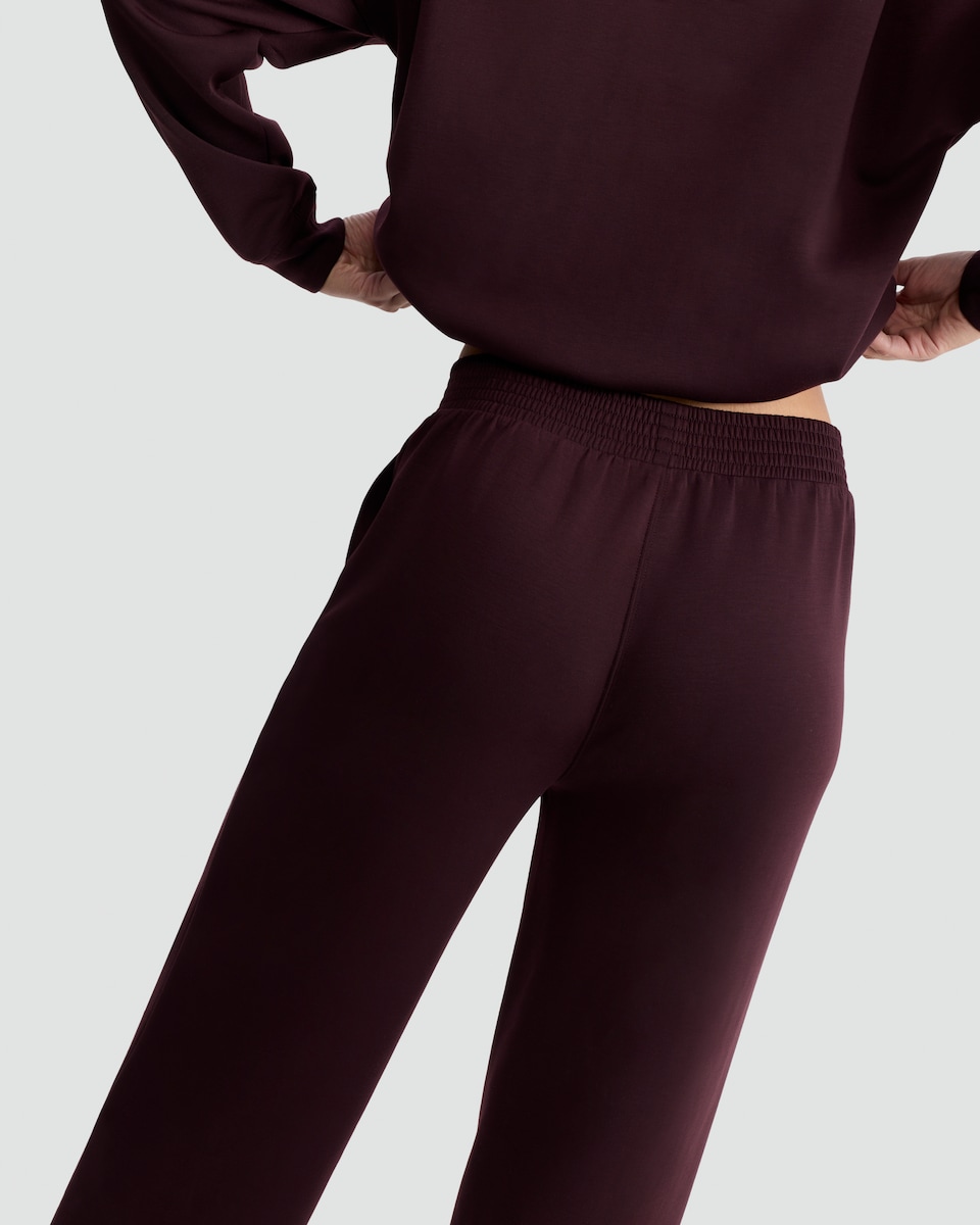 image 1 of F&F Active Wide Leg Pleated Co-ord Joggers in Berry