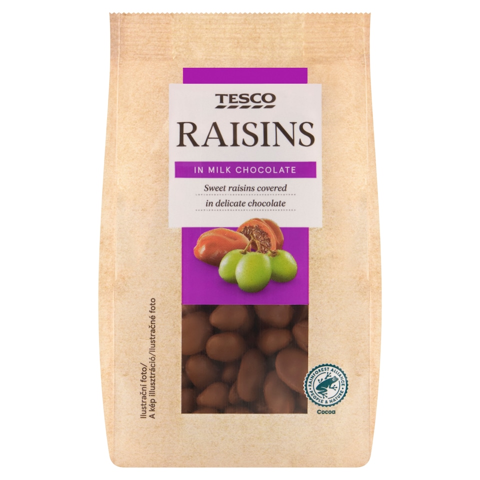 Tesco Raisins in Milk Chocolate 120g