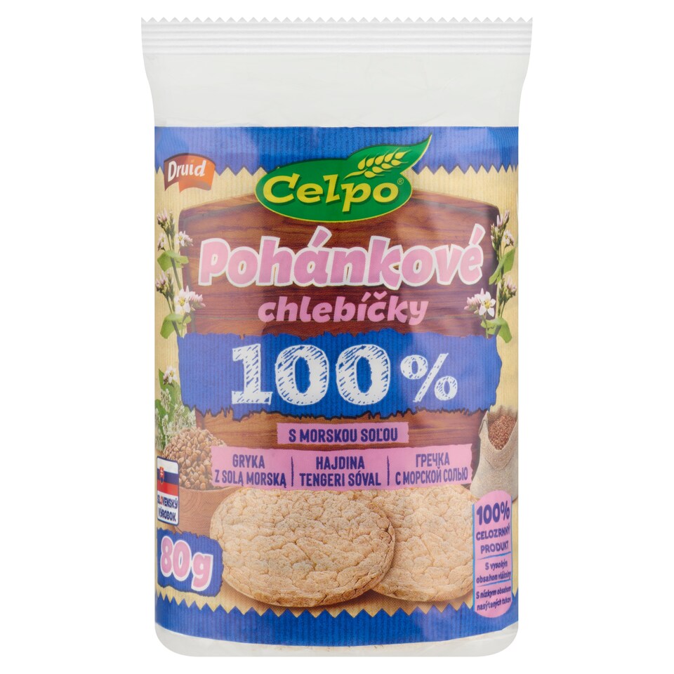 Druid Celpo Whole Grain Buckwheat Sandwiches with Sea Salt 80 g