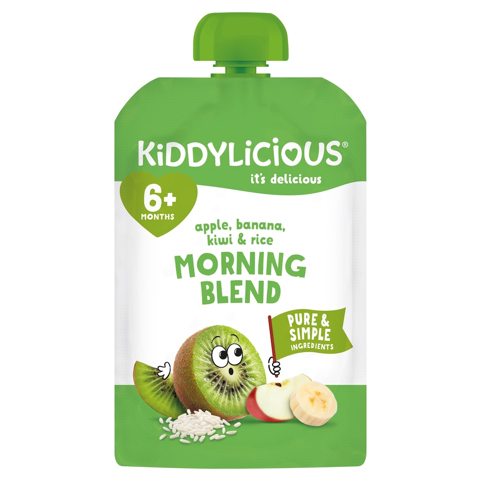 image 1 of Kiddylicious Morning Blend Apple, Banana, Kiwi and Rice 100g