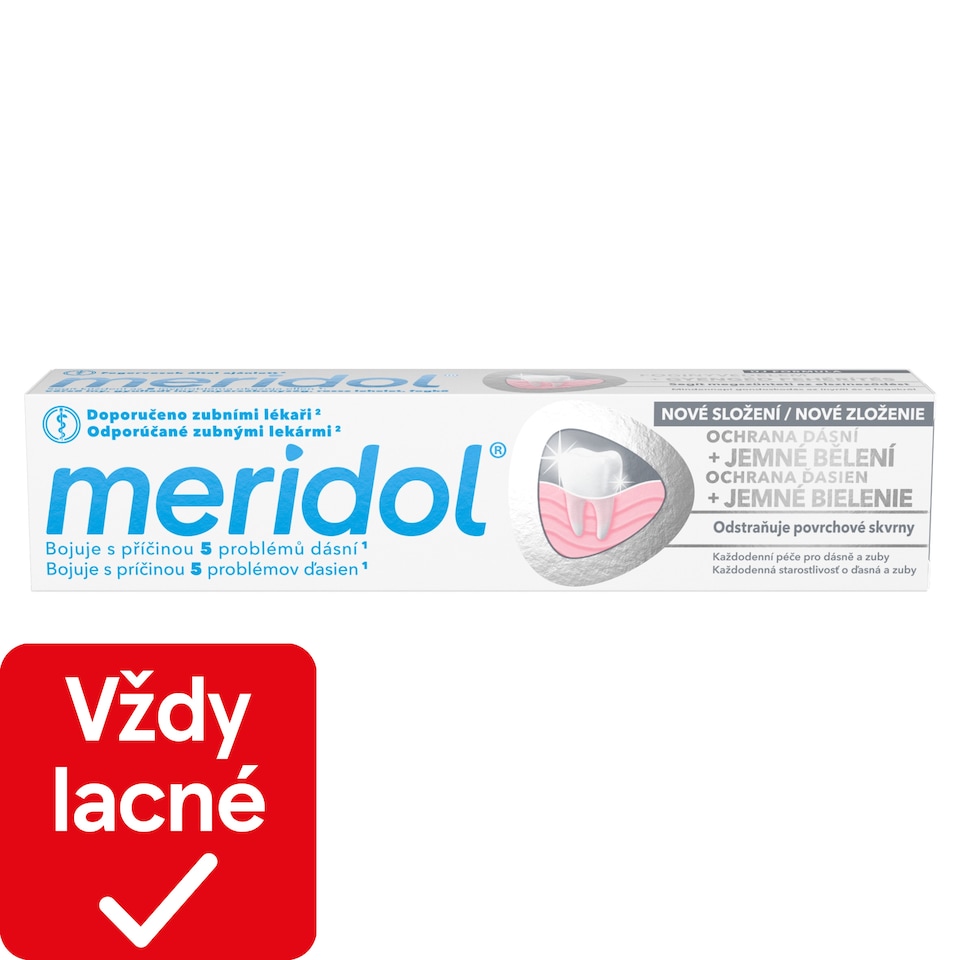 obrázok 1 z meridol® Gum Protection & Gentle White zubná pasta na ochranu ďasien a jemné bielenie 75 ml