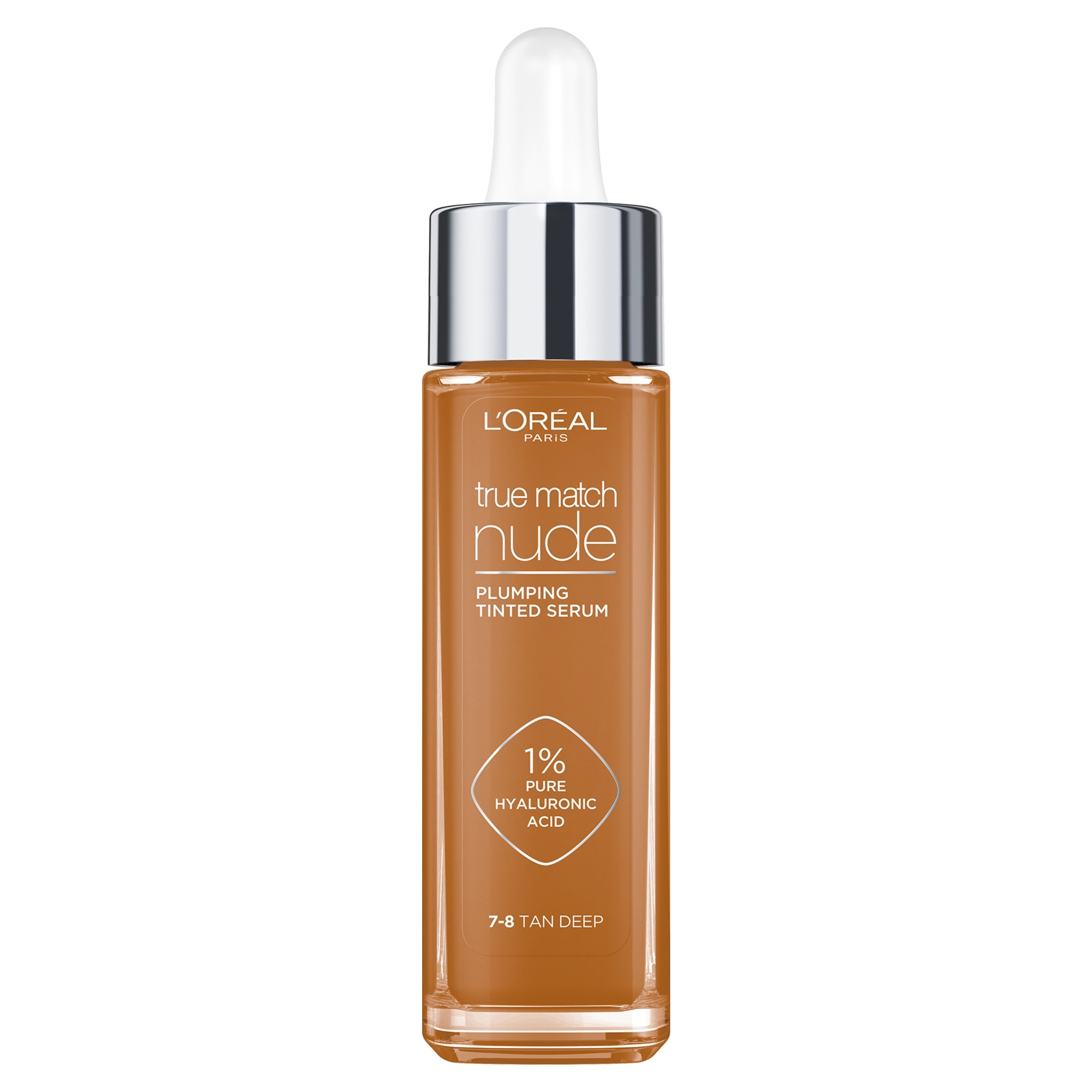 Debenhams Women's True Match Nude Plumping Tinted Serum, 1% Hyaluronic Acid in 7-8 Tan Deep