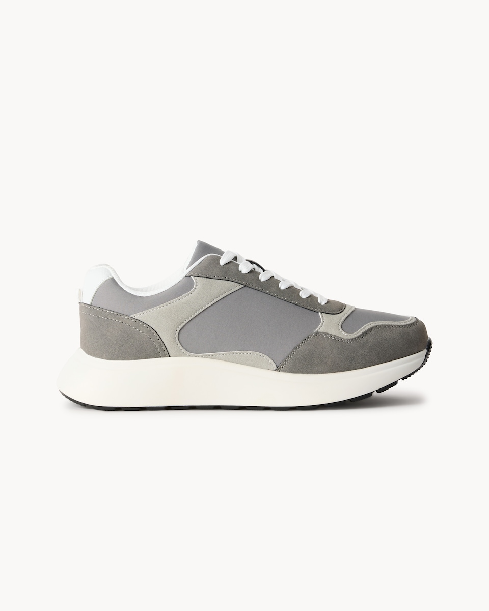 image 1 of SACHA Side Detail Trainers in Grey