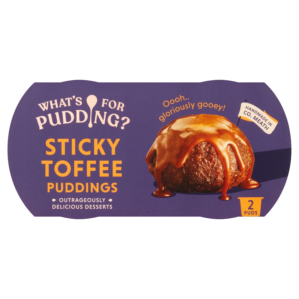 WHAT'S FOR PUDDING? STICKY TOFFEE PUDDING 2x130g