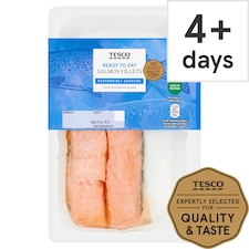 Tesco Steamed Salmon Fillets 180G