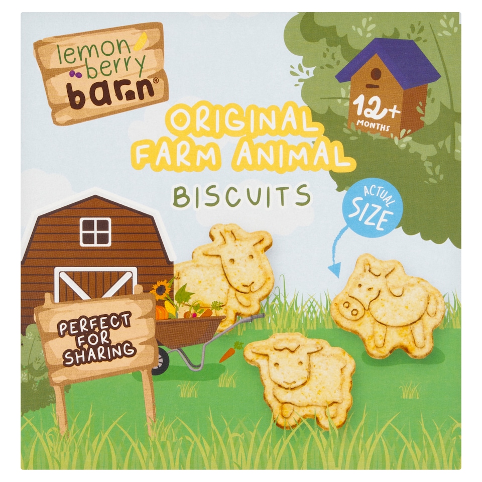 Lemon Berry Barn Farm Animal Biscuits Original 100g