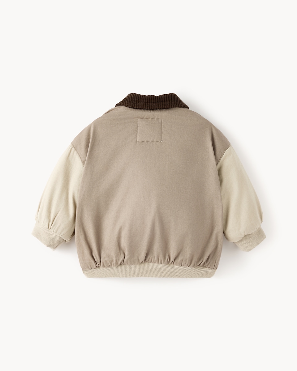 image 1 of F&F Baby Cotton Rich Jacket, Jumper and Trousers Set in Neutral