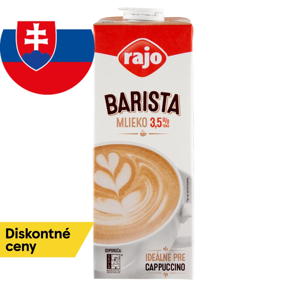 obrázok 1 z Rajo Barista mlieko 3,5% tuku 1 l