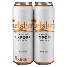 Carlsberg Export Lager Beer Can 4x568ml