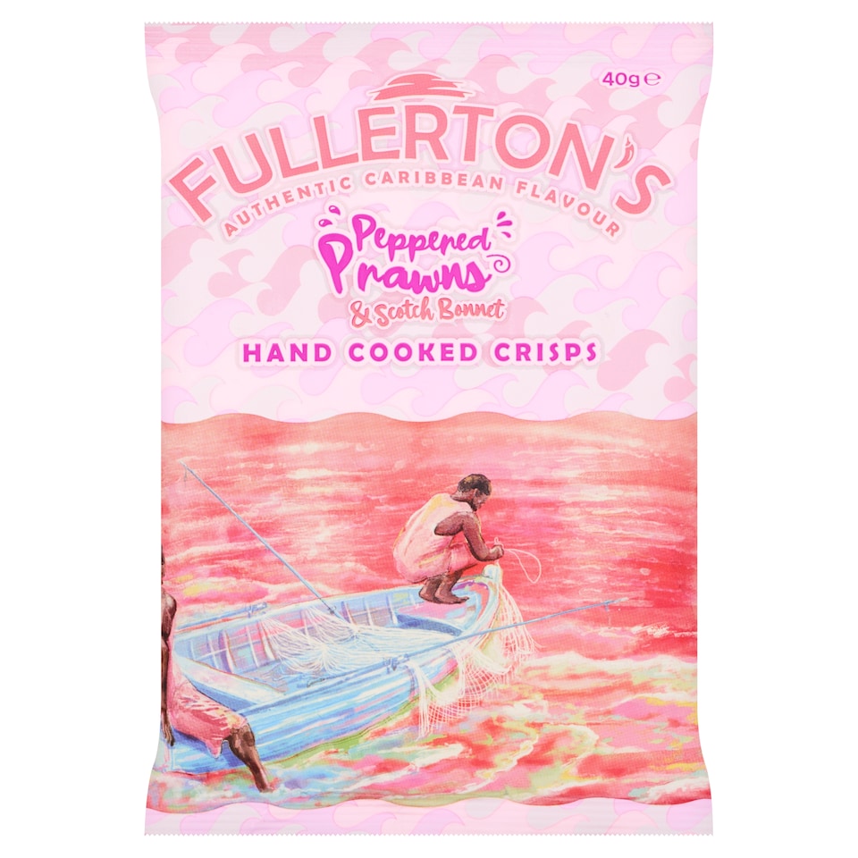 Fullerton’s Peppered Prawns & scotch Bonnet Hand cooked Crisps 40g