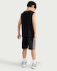 image 2 of F&F Active ULTRAMOVE Boys Side Stripe Shorts in Black