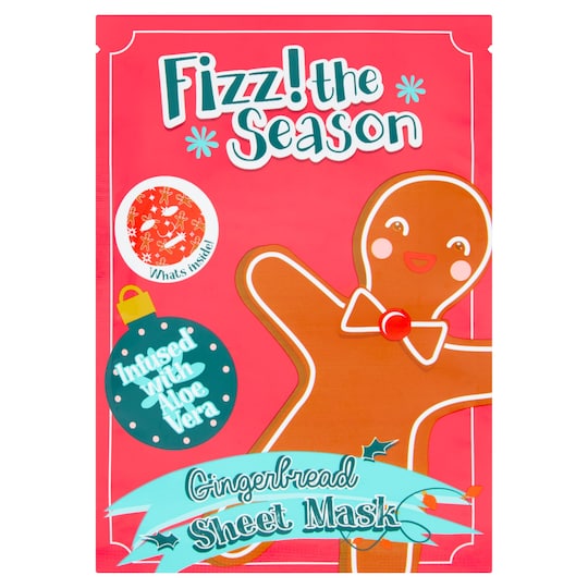 Fizz The Season Gingerbread Face Sheet Mask 20Ml Tesco Groceries