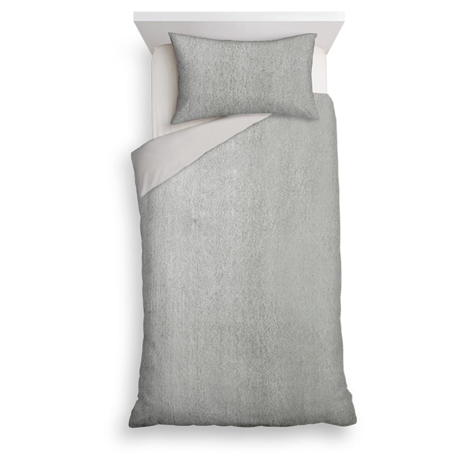 Tesco Artic Faux Fur Duvet Set Single