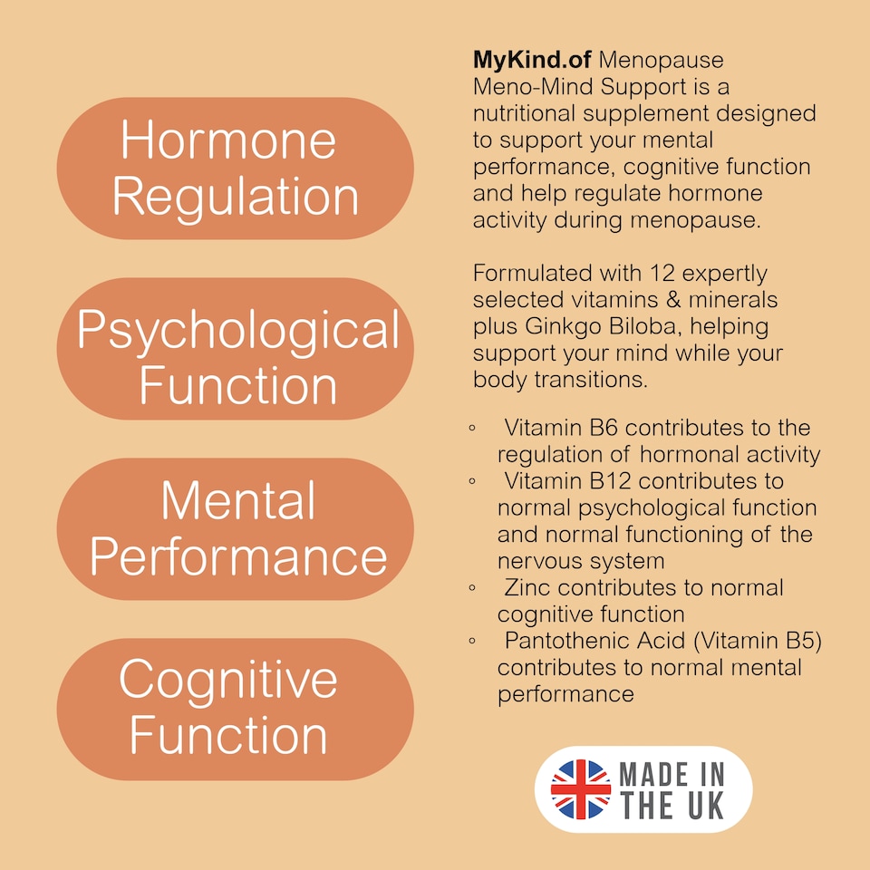 image 1 of MyKind.of Menopause Meno-Mind Support 30 Capsules