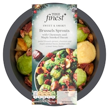 Tesco Finest Brussels Sprouts , Chestnut Smoked Bacon 260G