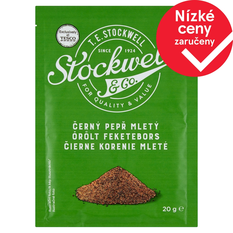 Stockwell & Co. Černý pepř mletý 20g