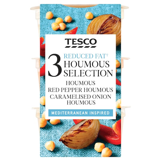 Tesco Reduced Fat Houmous Mediterranean Selection 210G Tesco Groceries